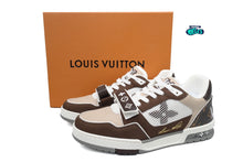 Cargar imagen en el visor de la galería, Louis Vuitton LV Trainer Brown Beige White