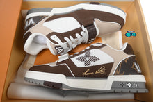 Cargar imagen en el visor de la galería, Louis Vuitton LV Trainer Brown Beige White