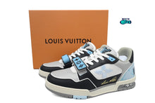 Cargar imagen en el visor de la galería, Louis Vuitton LV Trainer Blue Grey Black