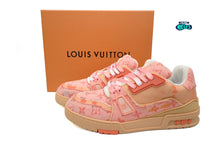 Cargar imagen en el visor de la galería, Louis Vuitton LV Trainer Denim Peach