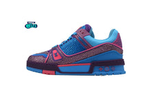 Cargar imagen en el visor de la galería, Louis Vuitton Trainer Purple Teal Metallic Crystal