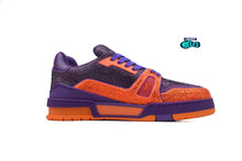Cargar imagen en el visor de la galería, Louis Vuitton LV Trainer Purple Orange Swarovksi Crystals