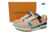 Cargar imagen en el visor de la galería, Louis Vuitton LV Trainer Orange Teal Vintage