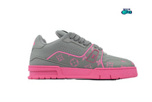 Cargar imagen en el visor de la galería, Louis Vuitton LV Trainer Grey Pink