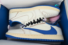 Cargar imagen en el visor de la galería, Jordan 1 Retro Low OG SP Fragment x Travis Scott Sail Military Blue