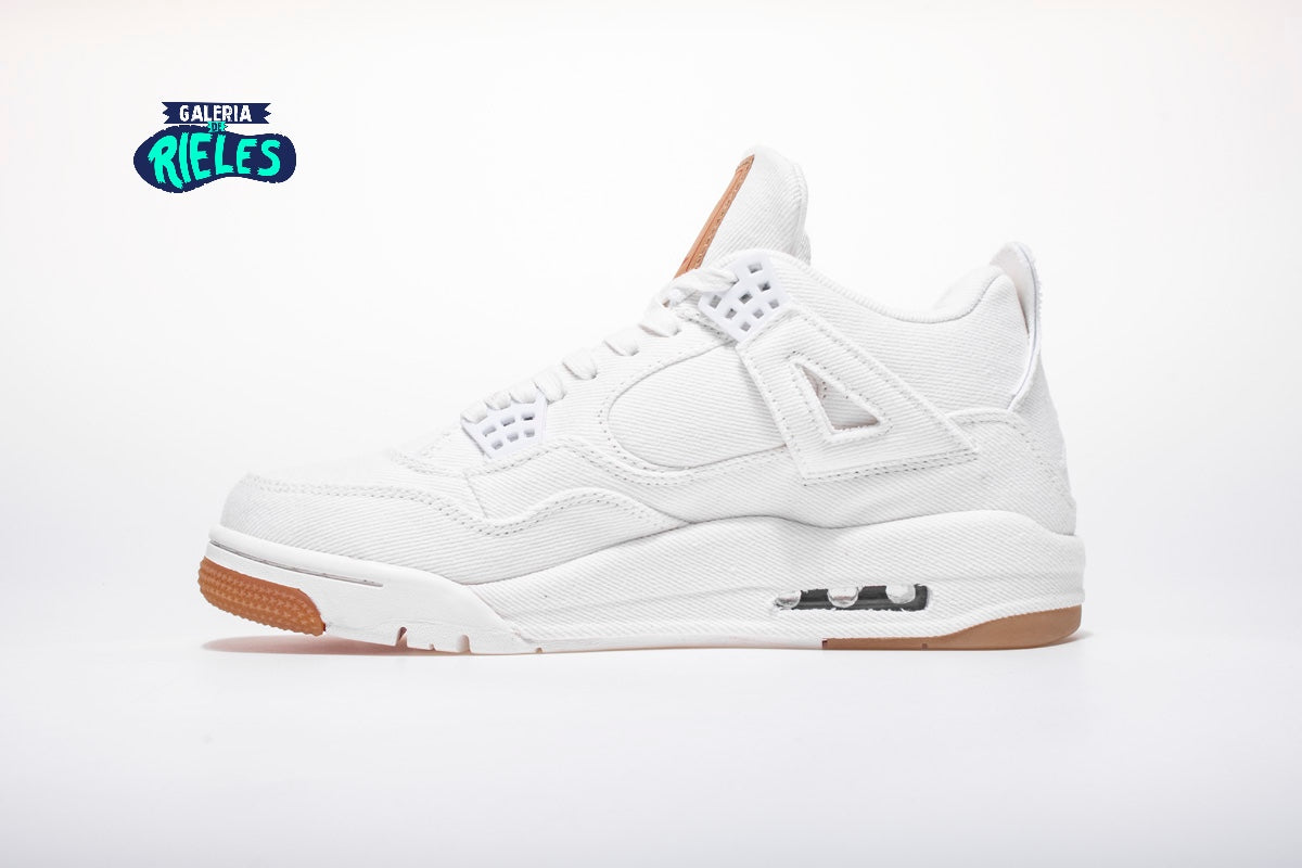 Air jordan 4 retro hotsell levi's white