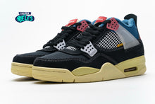 Cargar imagen en el visor de la galería, Jordan 4 Retro Union Off Noir