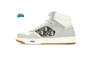 Dior B27 High-Top Gray White Beige Black Dior Oblique Jacquard