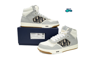 Dior B27 High-Top Gray White Beige Black Dior Oblique Jacquard