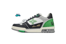 Cargar imagen en el visor de la galería, Louis Vuitton LV Trainer Green Grey Black
