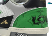 Cargar imagen en el visor de la galería, Louis Vuitton LV Trainer Green Grey Black
