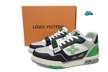 Cargar imagen en el visor de la galería, Louis Vuitton LV Trainer Green Grey Black
