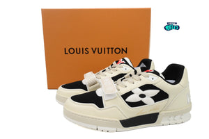 Louis Vuitton LV Trainer Monogram Flower Black Beige