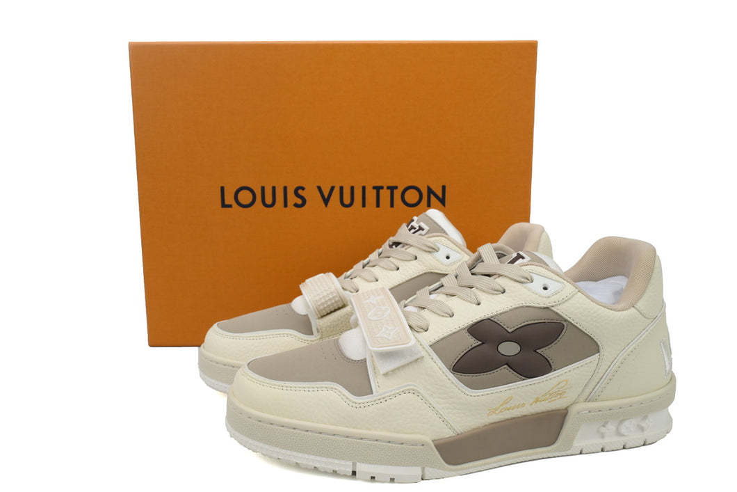 Louis Vuitton LV Trainer Monogram Flower Beige