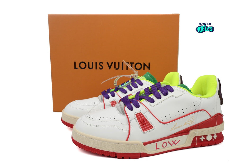 Louis Vuitton LV Trainer Neon Red purple