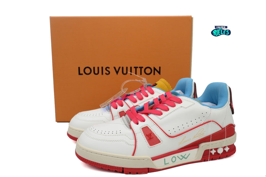 Louis Vuitton LV Trainer Neon Red