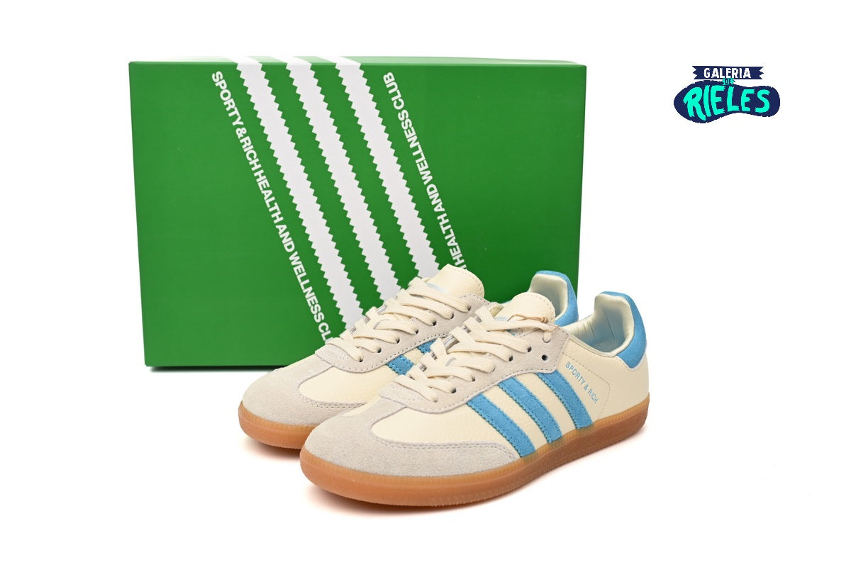 adidas Samba OG Sporty Rich Cream Blue – Galeria De Rieles