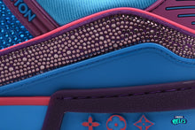 Cargar imagen en el visor de la galería, Louis Vuitton Trainer Purple Teal Metallic Crystal
