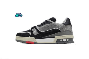 Louis Vuitton LV Trainer Black Grey Crystal