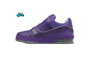 Louis Vuitton LV Trainer Purple Swarovksi Crystals
