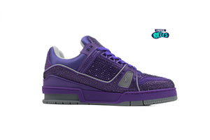 Louis Vuitton LV Trainer Purple Swarovksi Crystals