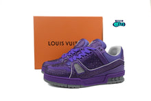 Cargar imagen en el visor de la galería, Louis Vuitton LV Trainer Purple Swarovksi Crystals
