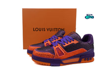 Cargar imagen en el visor de la galería, Louis Vuitton LV Trainer Purple Orange Swarovksi Crystals
