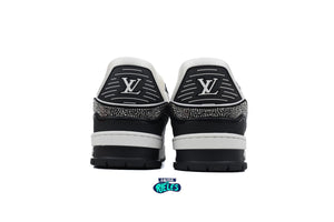 LV Trainer White Black Crystals
