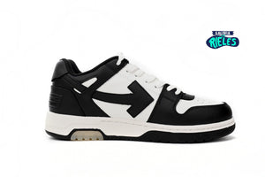 OFF-WHITE Out Of Office "000" Low Tops White Black