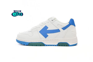 OFF-WHITE Out Of Office "000" Low Tops White Blue