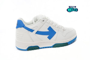 OFF-WHITE Out Of Office "000" Low Tops White Blue