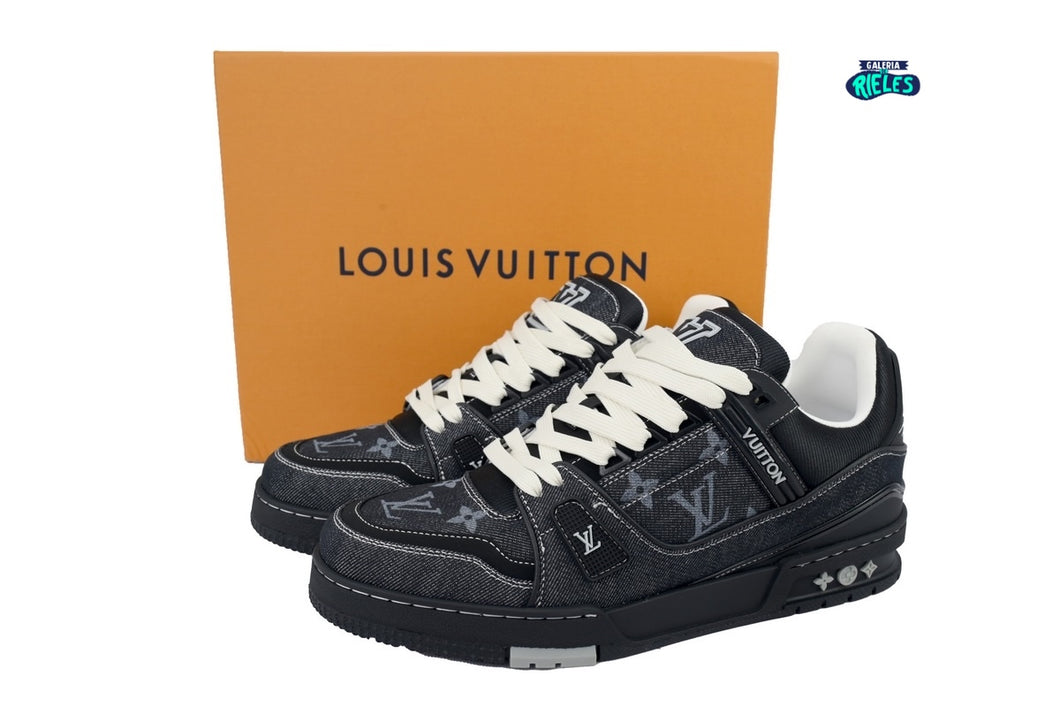 Louis Vuitton Trainer Black Monogram Denim
