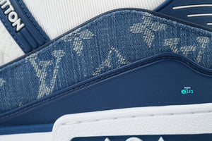Louis Vuitton Trainer Monogram Denim White Blue