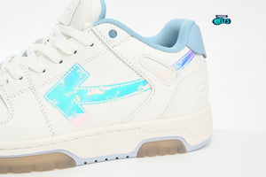 OFF-WHITE Out Of Office OOO White Iridescent Blue