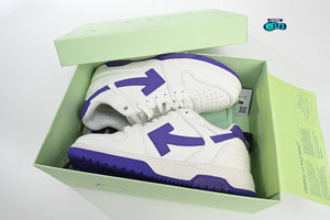 OFF-WHITE Out Of Office "000" Low Tops White Purple White