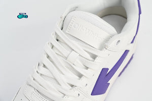 OFF-WHITE Out Of Office "000" Low Tops White Purple White