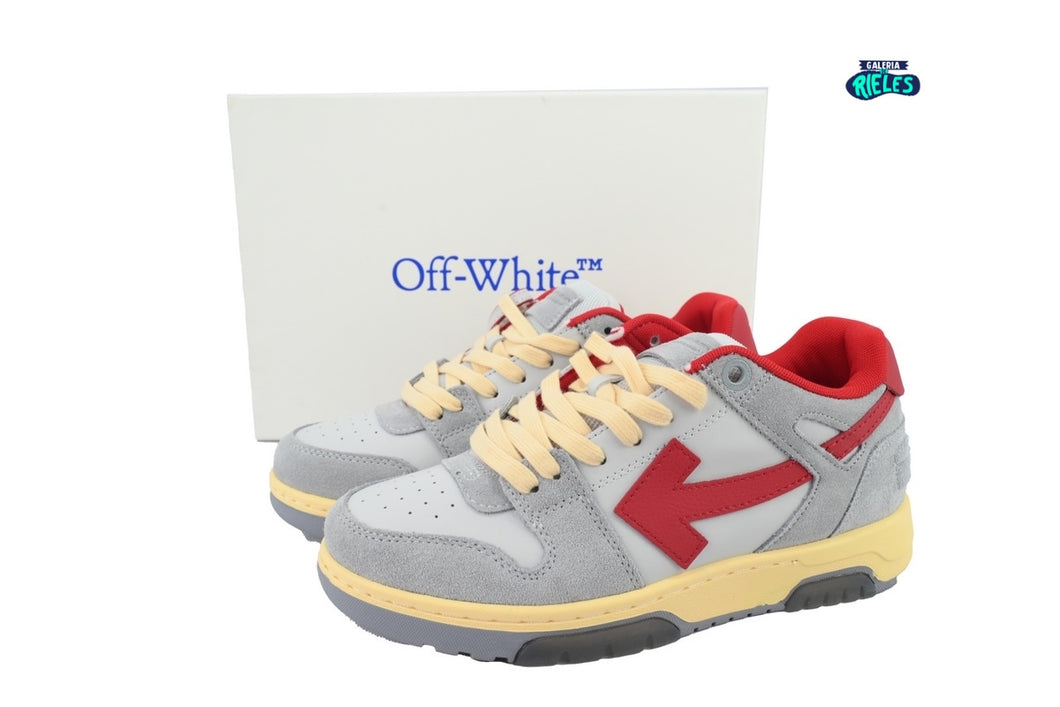 OFF-WHITE Out Of Office OOO Light Grey Red
