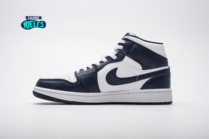 Jordan 1 Mid White Metallic Gold Obsidian