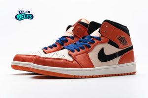 Jordan 1 Mid Team Orange Black