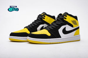 Air Jordan 1 Mid Yellow Toe Black